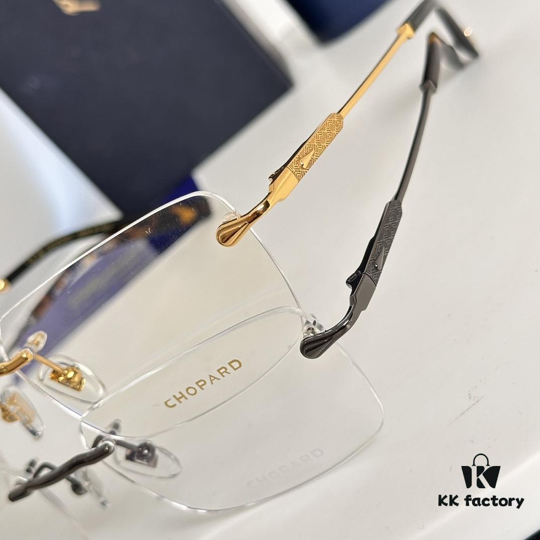 Chopard Pure Titanium Optical Glasses, High-Quality Original Design with IP Plating, Model: VCHG57, 58-17-145
