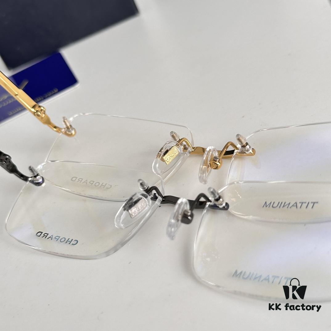Chopard Pure Titanium Optical Glasses, High-Quality Original Design with IP Plating, Model: VCHG57, 58-17-145