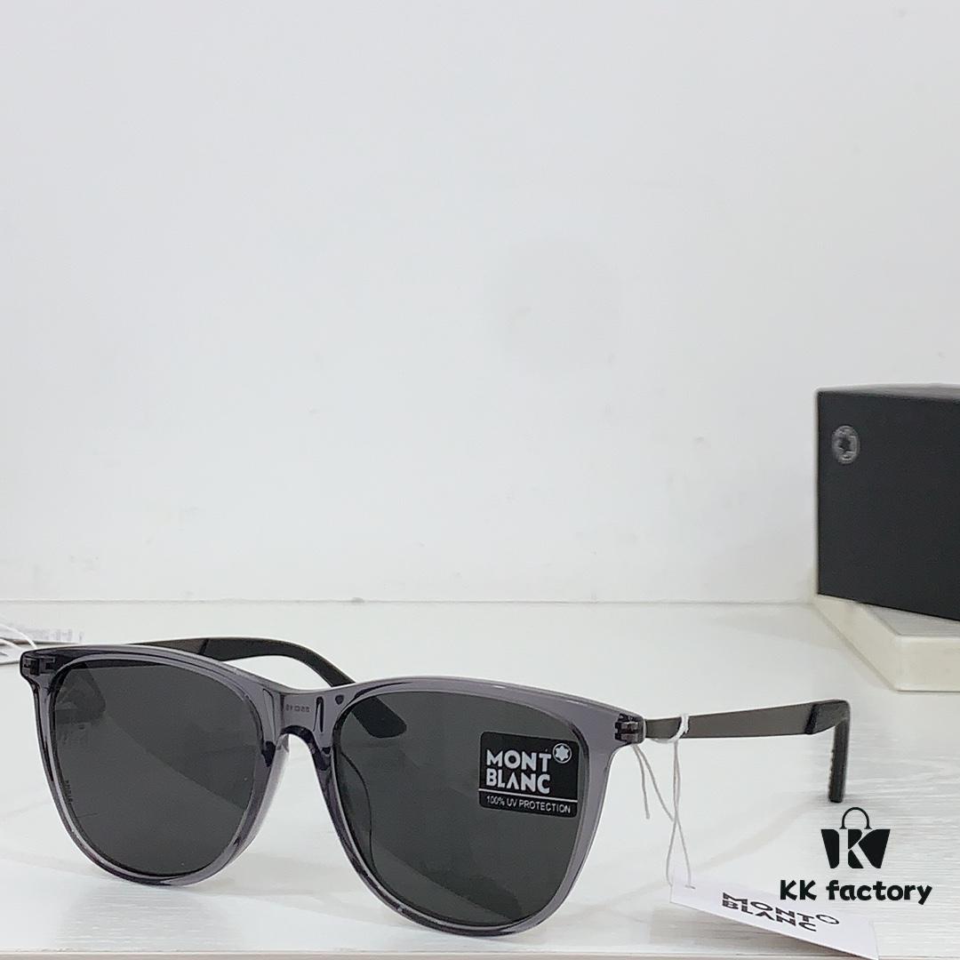 Montblanc Pure Titanium Original Order High-Quality Rainbow Ring Sunglasses Model MB0330S - Website Synchronized Premium Product Size 55