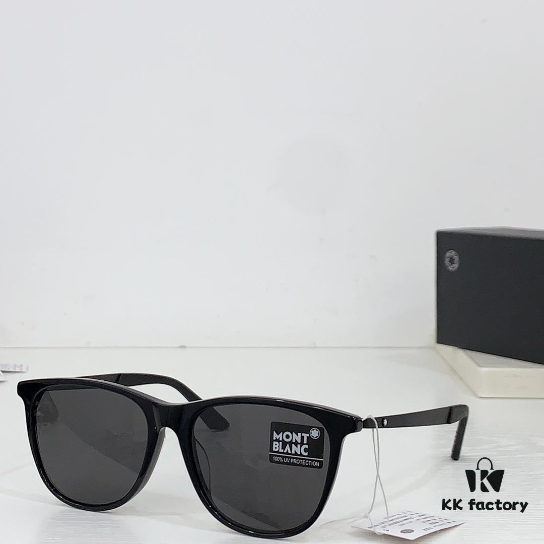 Montblanc Pure Titanium Original Order High-Quality Rainbow Ring Sunglasses Model MB0330S - Website Synchronized Premium Product Size 55