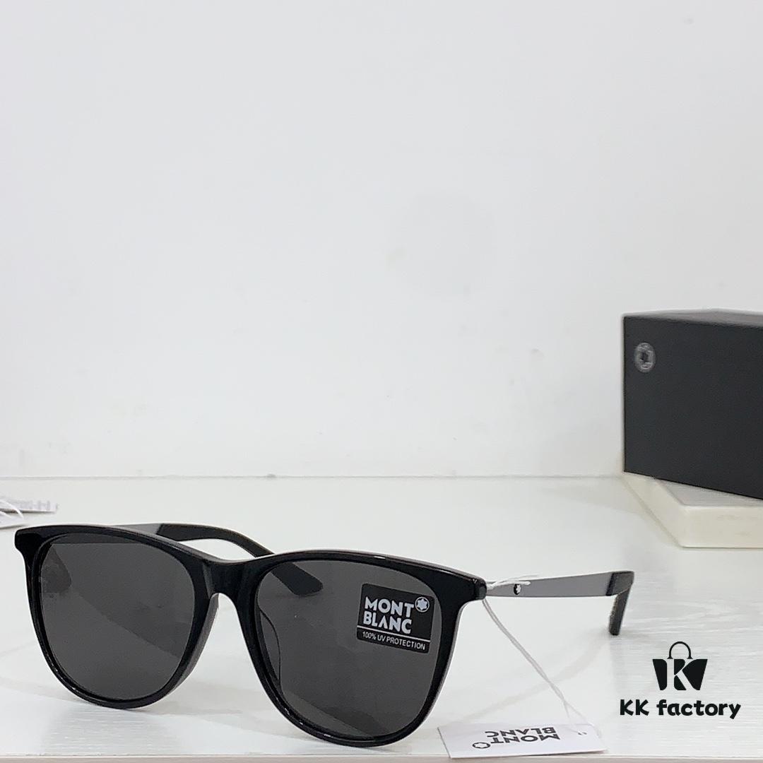 Montblanc Pure Titanium Original Order High-Quality Rainbow Ring Sunglasses Model MB0330S - Website Synchronized Premium Product Size 55