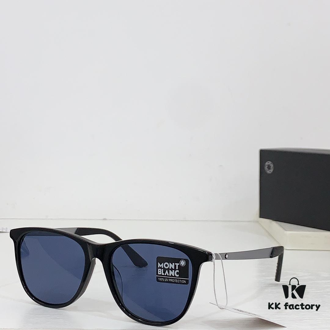 Montblanc Pure Titanium Original Order High-Quality Rainbow Ring Sunglasses Model MB0330S - Website Synchronized Premium Product Size 55