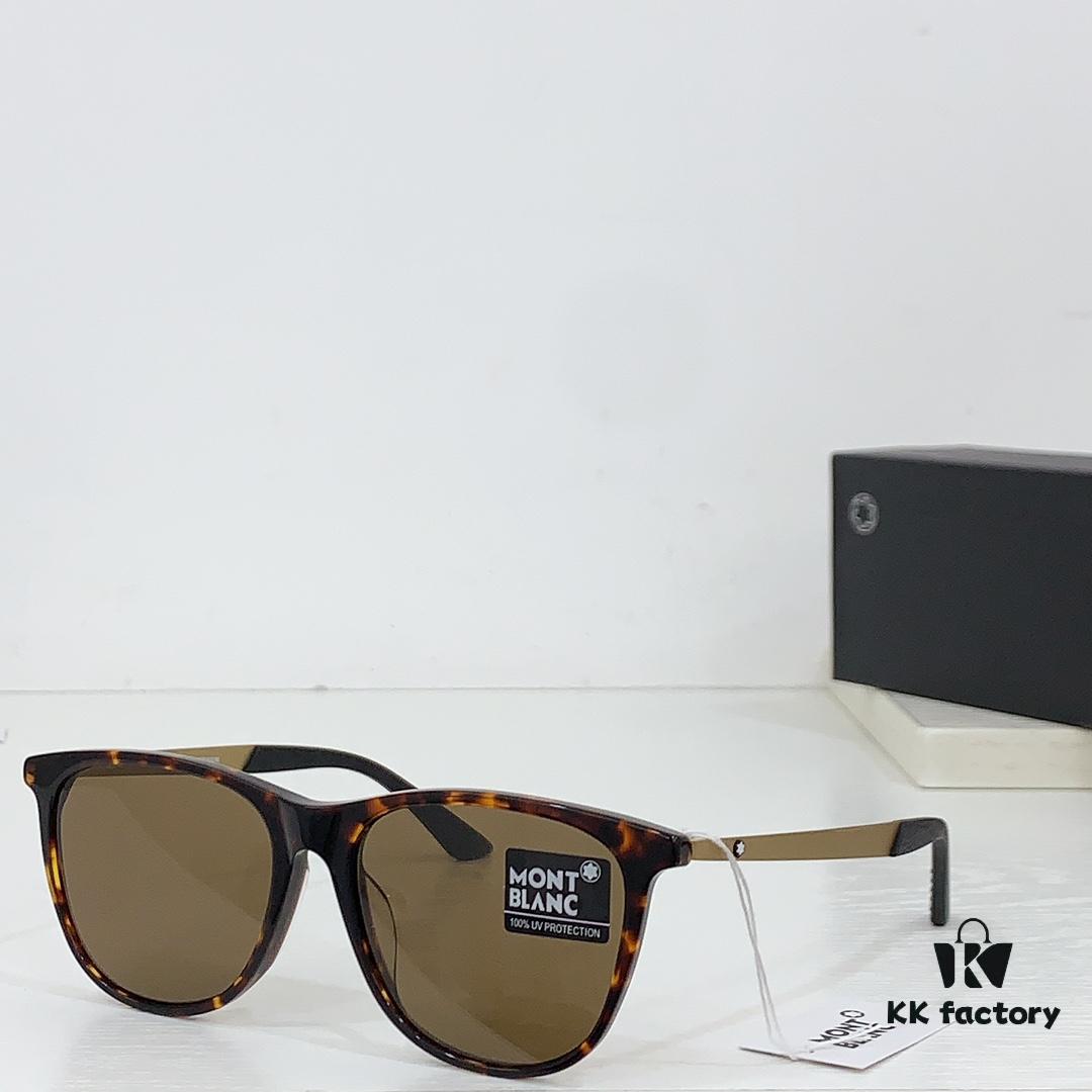 Montblanc Pure Titanium Original Order High-Quality Rainbow Ring Sunglasses Model MB0330S - Website Synchronized Premium Product Size 55