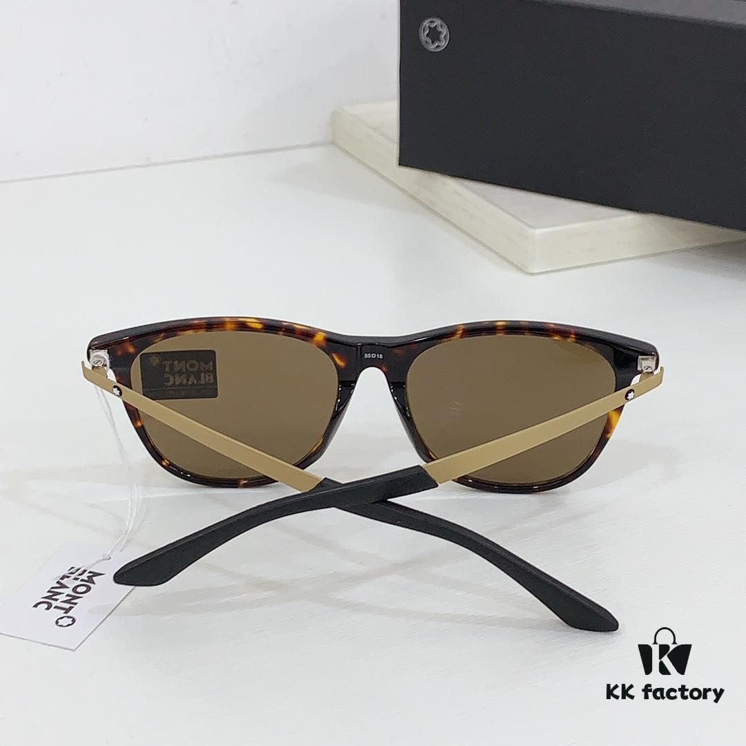 Montblanc Pure Titanium Original Order High-Quality Rainbow Ring Sunglasses Model MB0330S - Website Synchronized Premium Product Size 55