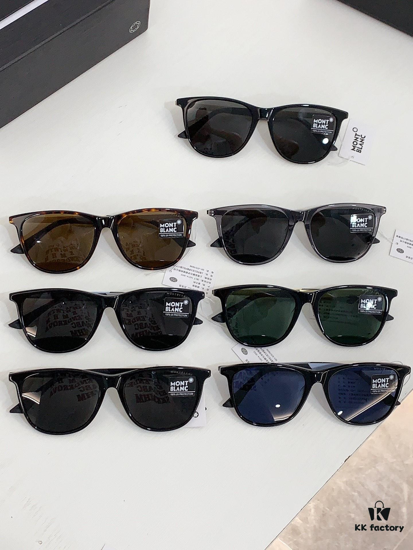 Montblanc Pure Titanium Original Order High-Quality Rainbow Ring Sunglasses Model MB0330S - Website Synchronized Premium Product Size 55