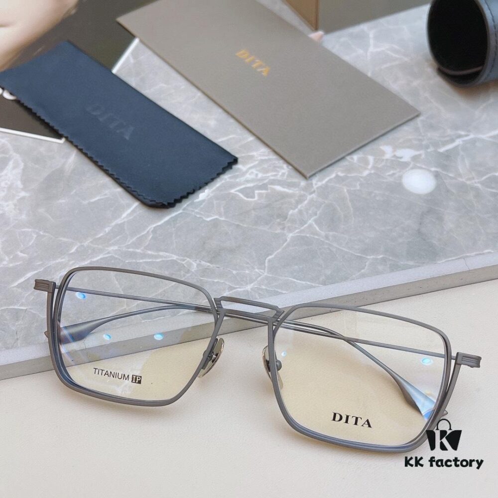 Ultra-light (% Pure Titanium) IP Plated DIT* Tita Model: DTX125 Italian Classic Brand High-quality Blue Light Blocking Lenses, Unique Frame Design with Decorative Bridge, Elegant Silhouette with Refined Lines, Full of Premium Feel... Size: 54-20-145 Eyeglasses Sunglasses