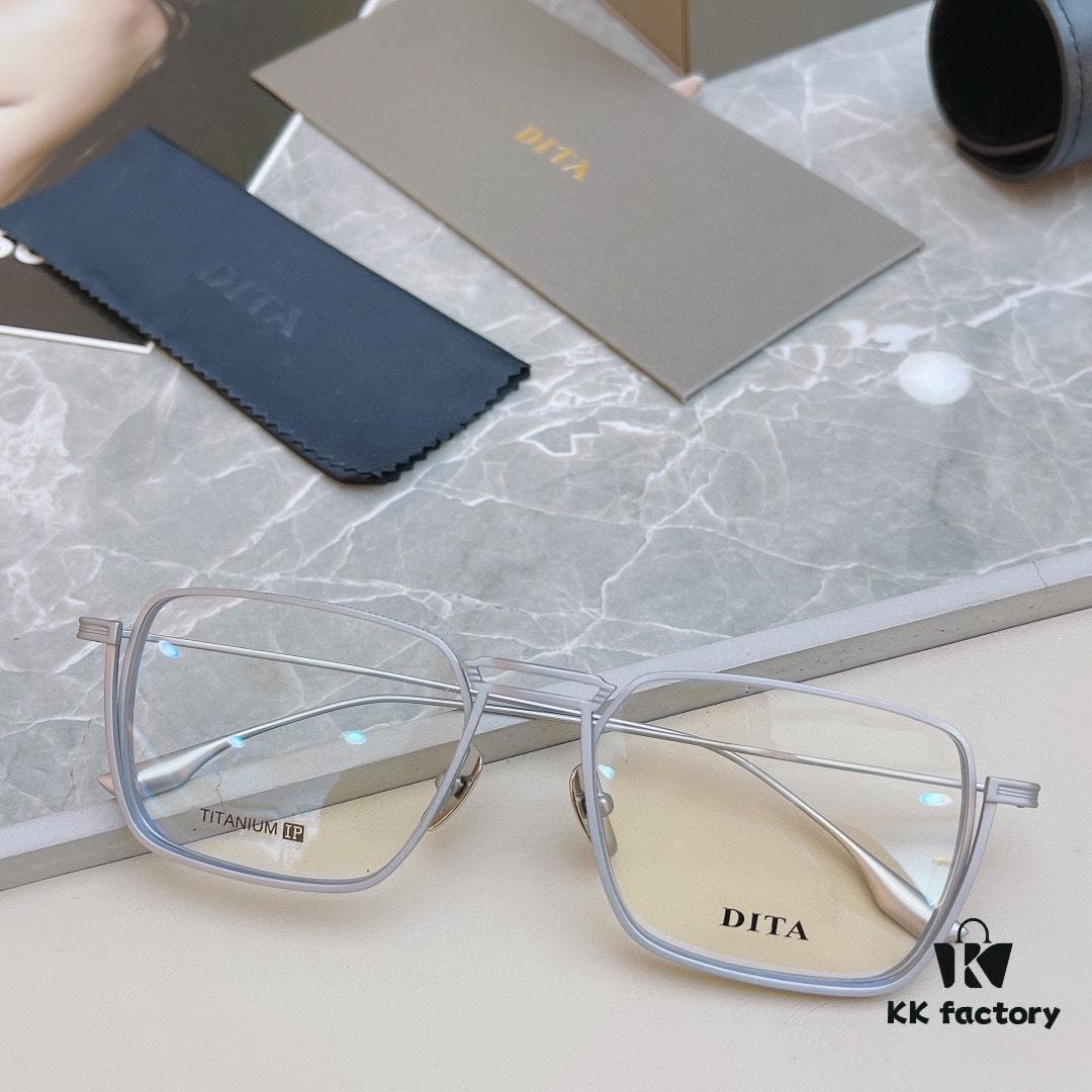 Ultra-light (% Pure Titanium) IP Plated DIT* Tita Model: DTX125 Italian Classic Brand High-quality Blue Light Blocking Lenses, Unique Frame Design with Decorative Bridge, Elegant Silhouette with Refined Lines, Full of Premium Feel... Size: 54-20-145 Eyeglasses Sunglasses