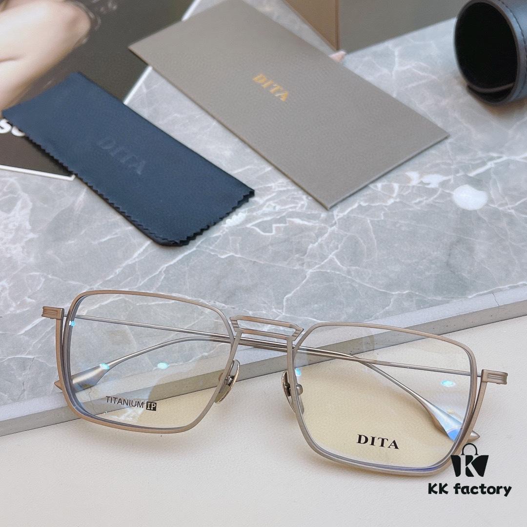 Ultra-light (% Pure Titanium) IP Plated DIT* Tita Model: DTX125 Italian Classic Brand High-quality Blue Light Blocking Lenses, Unique Frame Design with Decorative Bridge, Elegant Silhouette with Refined Lines, Full of Premium Feel... Size: 54-20-145 Eyeglasses Sunglasses