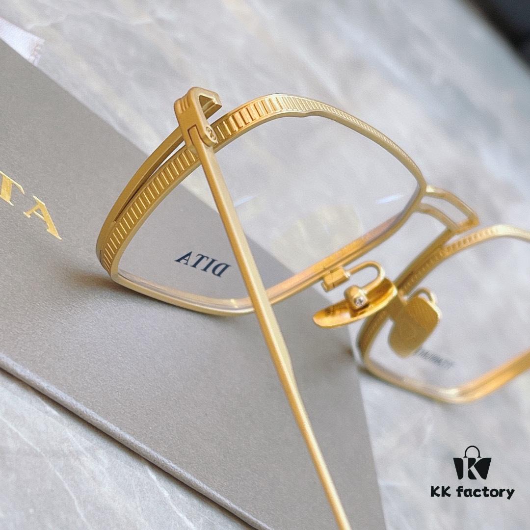 Ultra-light (% Pure Titanium) IP Plated DIT* Tita Model: DTX125 Italian Classic Brand High-quality Blue Light Blocking Lenses, Unique Frame Design with Decorative Bridge, Elegant Silhouette with Refined Lines, Full of Premium Feel... Size: 54-20-145 Eyeglasses Sunglasses