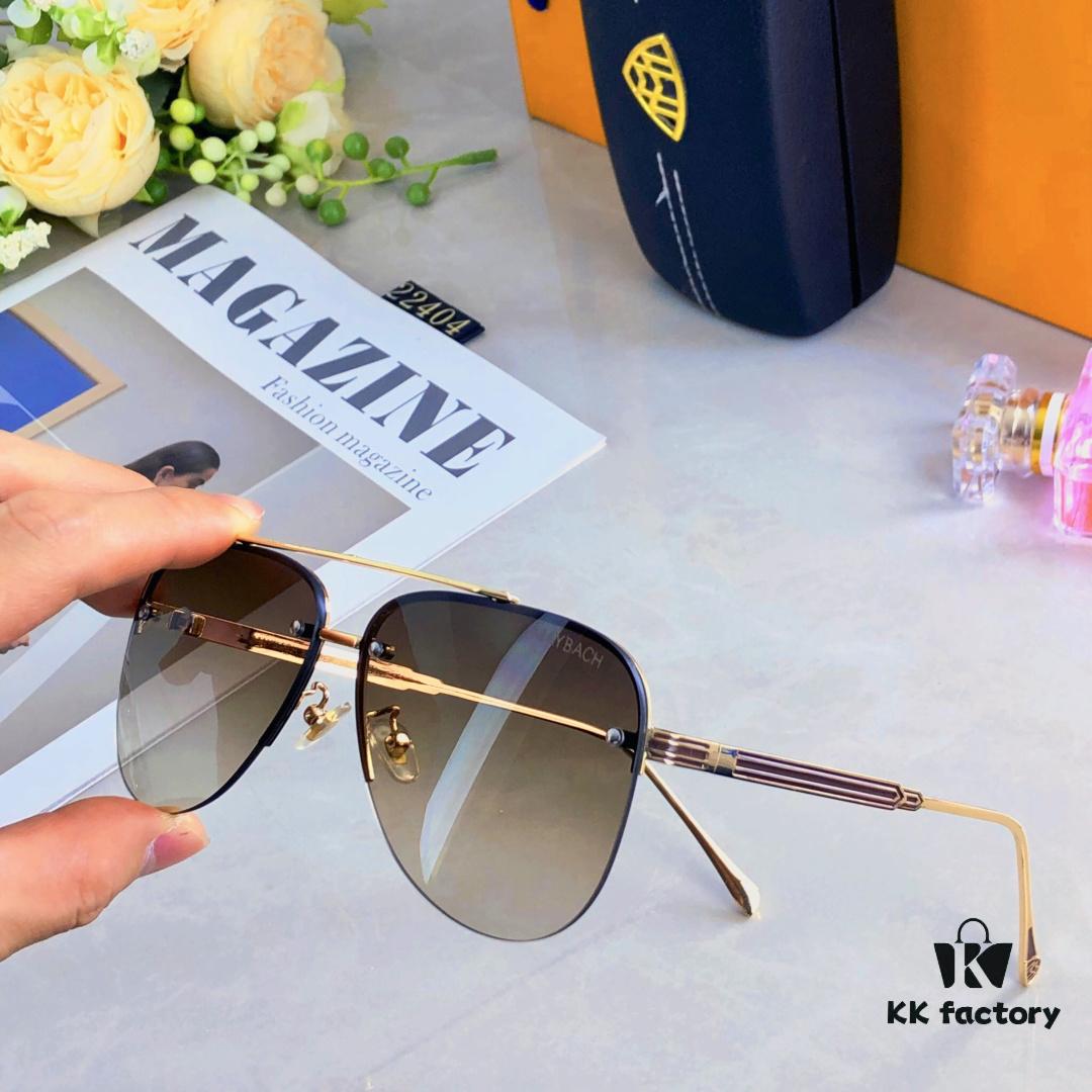 Maybac* Stylish Pilot Sunglasses for Men, Cool Aviator Sun Glasses for Driving, UV Protection Frog-eye Sunglasses, High-Quality Summer Eyewear