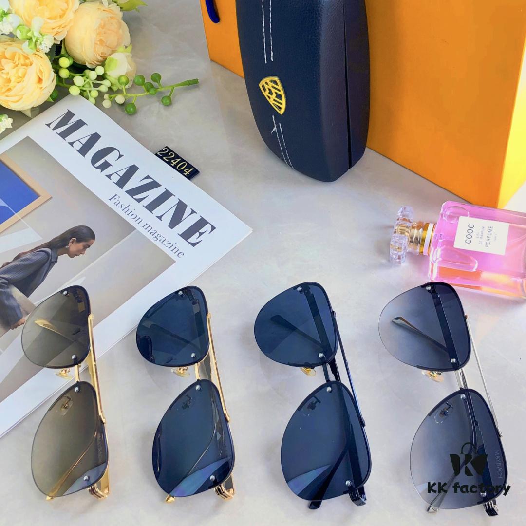 Maybac* Stylish Pilot Sunglasses for Men, Cool Aviator Sun Glasses for Driving, UV Protection Frog-eye Sunglasses, High-Quality Summer Eyewear