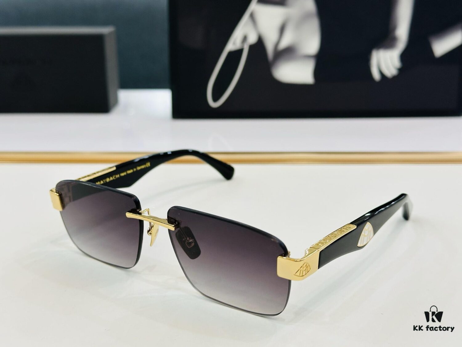 High-Quality MAYBACH Z25 Sunglasses, Exquisite Craftsmanship, Premium Feel, Size: 57-17-140