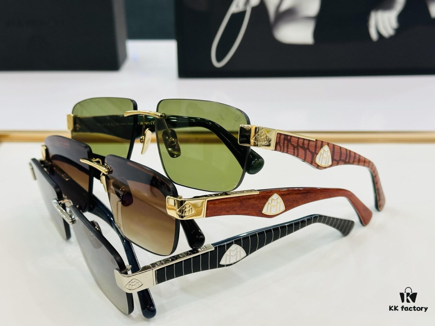 High-Quality MAYBACH Z25 Sunglasses, Exquisite Craftsmanship, Premium Feel, Size: 57-17-140