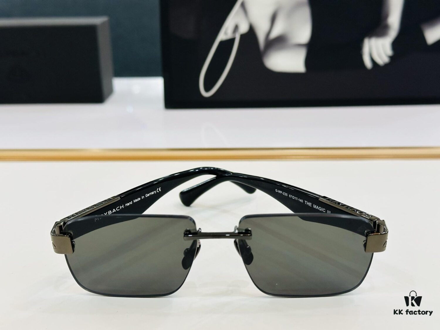 High-Quality MAYBACH Z25 Sunglasses, Exquisite Craftsmanship, Premium Feel, Size: 57-17-140