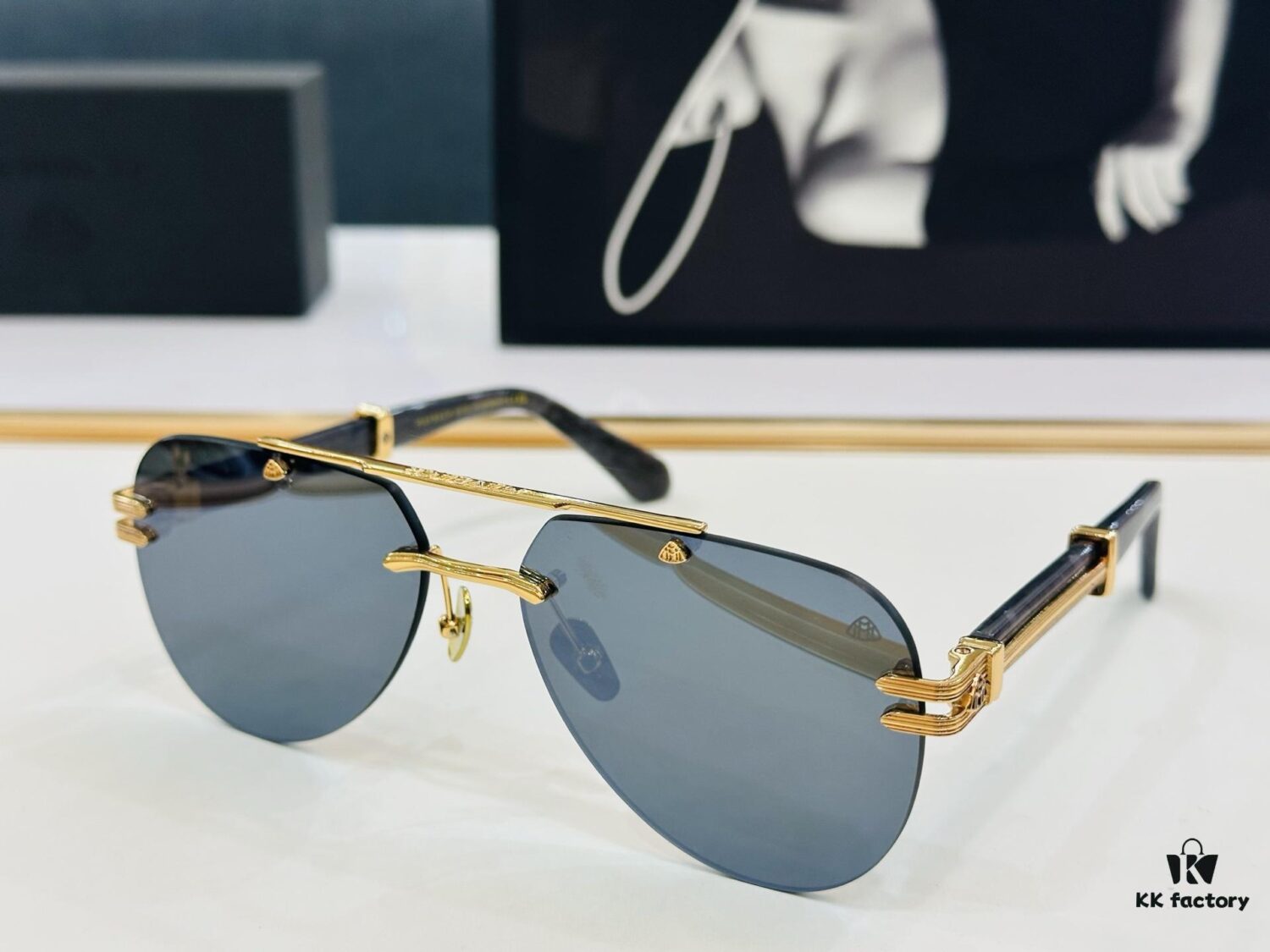 High-Quality MAYBAC*H Z103 Sunglasses, Exquisite Craftsmanship, Premium Feel, Frame Size: 62-17-145