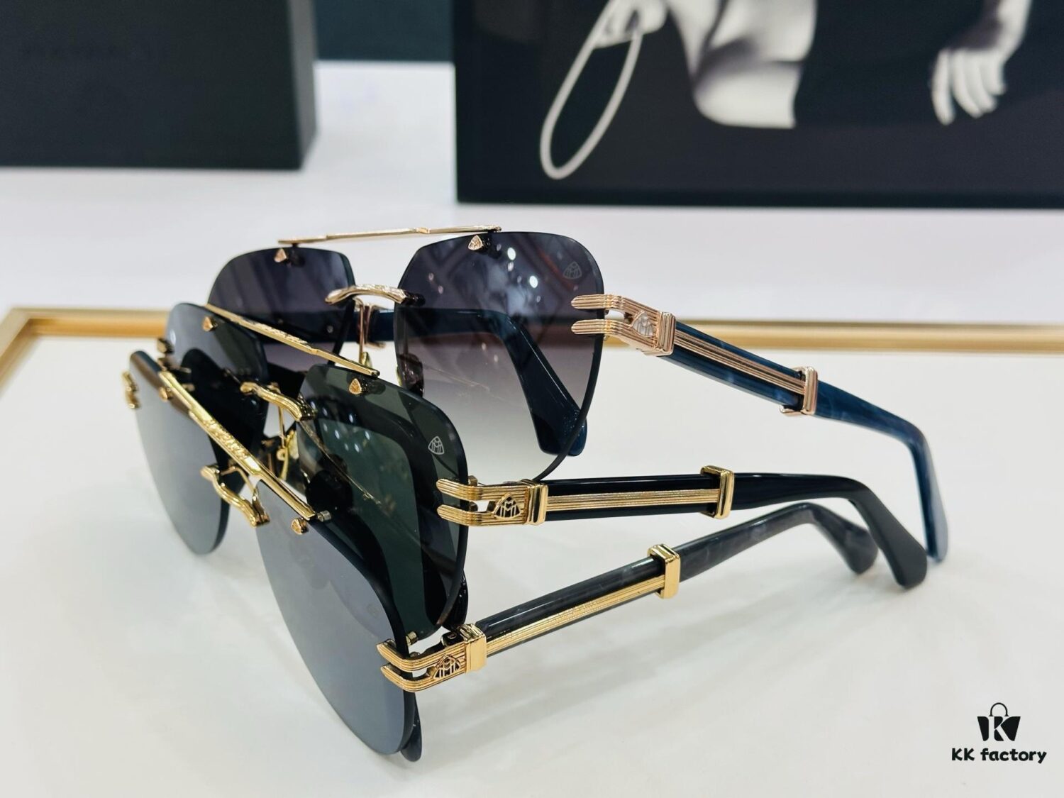 High-Quality MAYBAC*H Z103 Sunglasses, Exquisite Craftsmanship, Premium Feel, Frame Size: 62-17-145