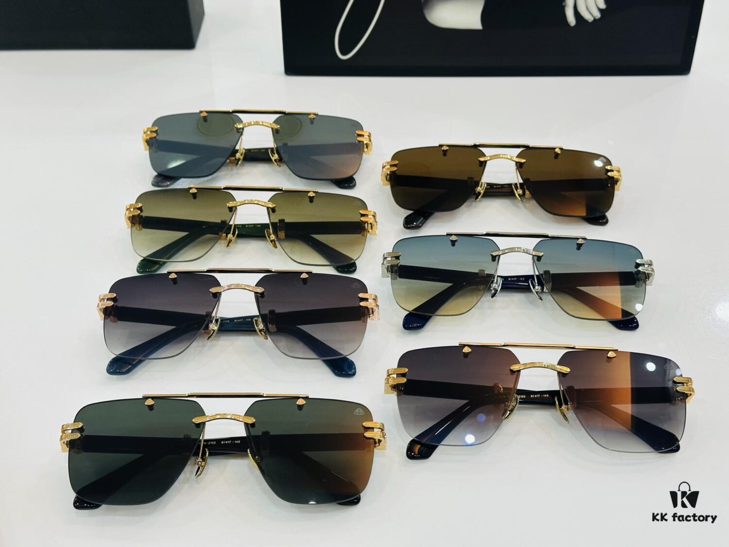 High-Quality MAYBACH Z102 Sunglasses, Exquisitely Crafted, Premium Feel, Size 61-17-145