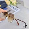Maybac* New Men's Sunglasses Fashionable Metal Double-Bridge Large Frame Sunglasses for Driving Outdoor Activities