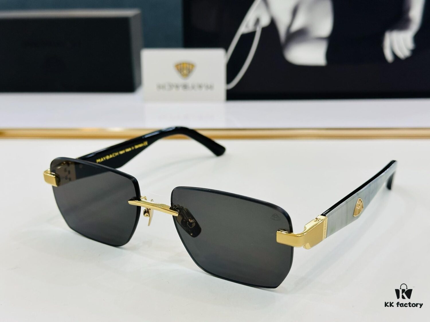 High-Quality MAYBACH Z22 Sunglasses, Exquisite Craftsmanship, Premium Feel, UV Protection, Size: 56-19-140