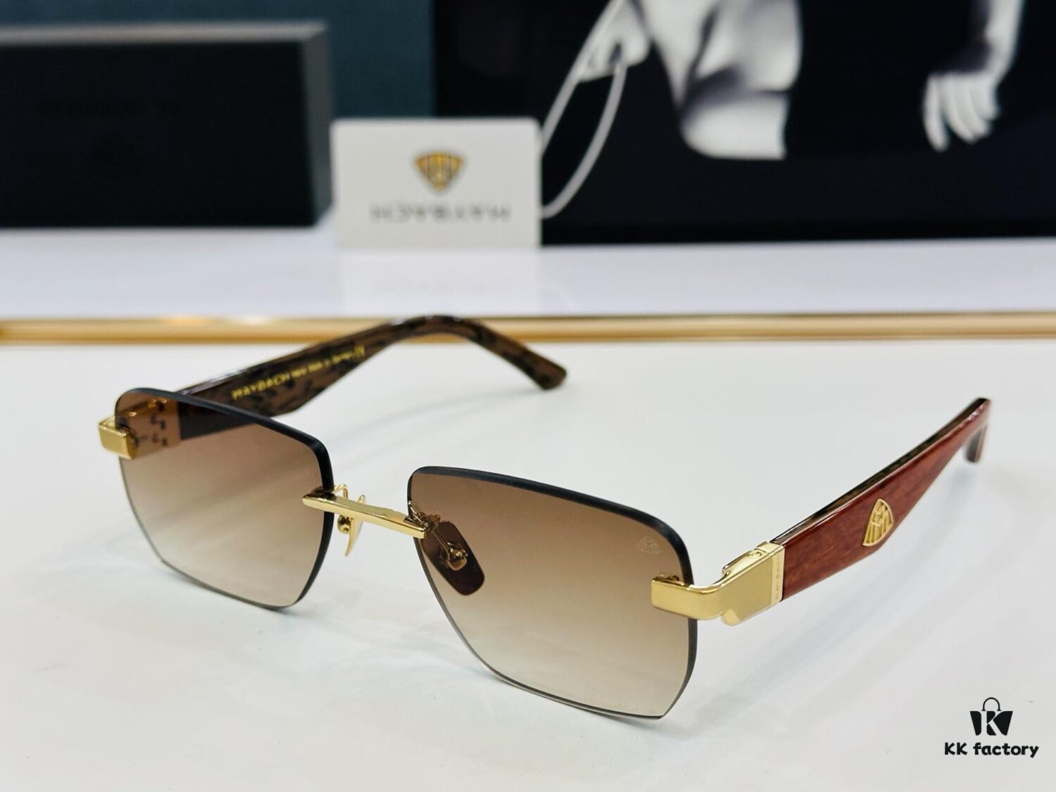 High-Quality MAYBACH Z22 Sunglasses, Exquisite Craftsmanship, Premium Feel, UV Protection, Size: 56-19-140