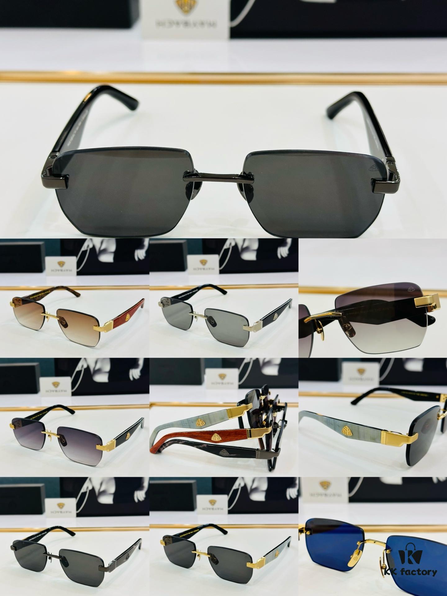 High-Quality MAYBACH Z22 Sunglasses, Exquisite Craftsmanship, Premium Feel, UV Protection, Size: 56-19-140