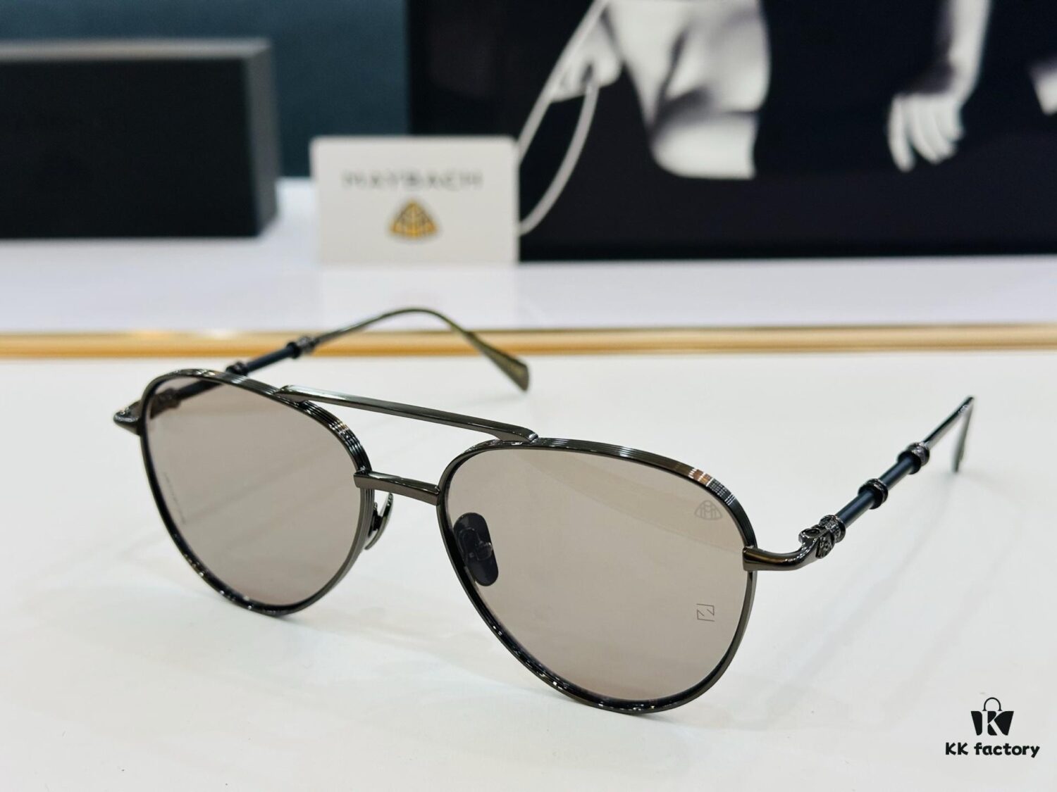 High-Quality MAYBAC*H Z138 Sunglasses, Exquisite Craftsmanship, Premium Feel, Size 57-16-145, XL Frame