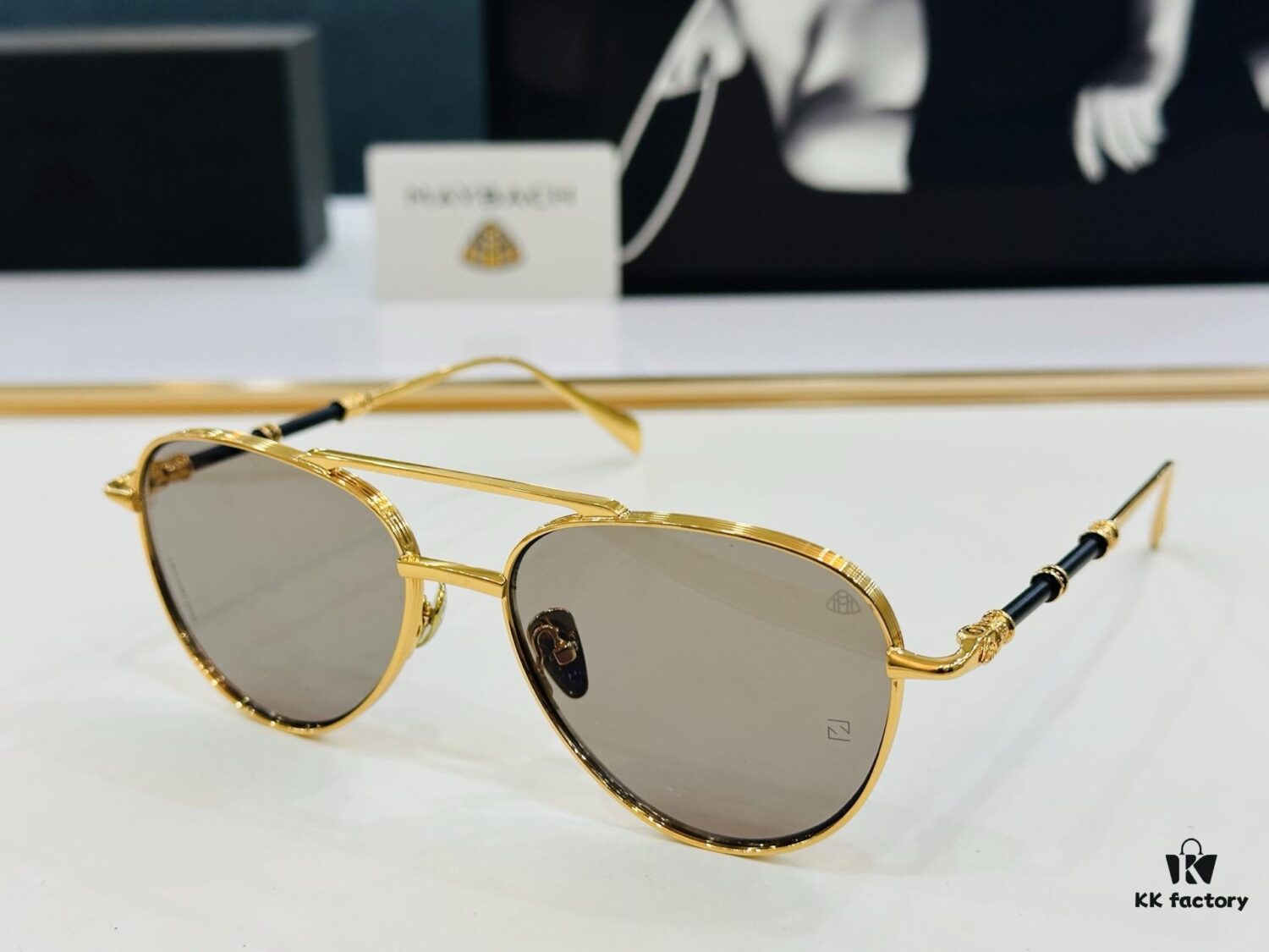 High-Quality MAYBAC*H Z138 Sunglasses, Exquisite Craftsmanship, Premium Feel, Size 57-16-145, XL Frame