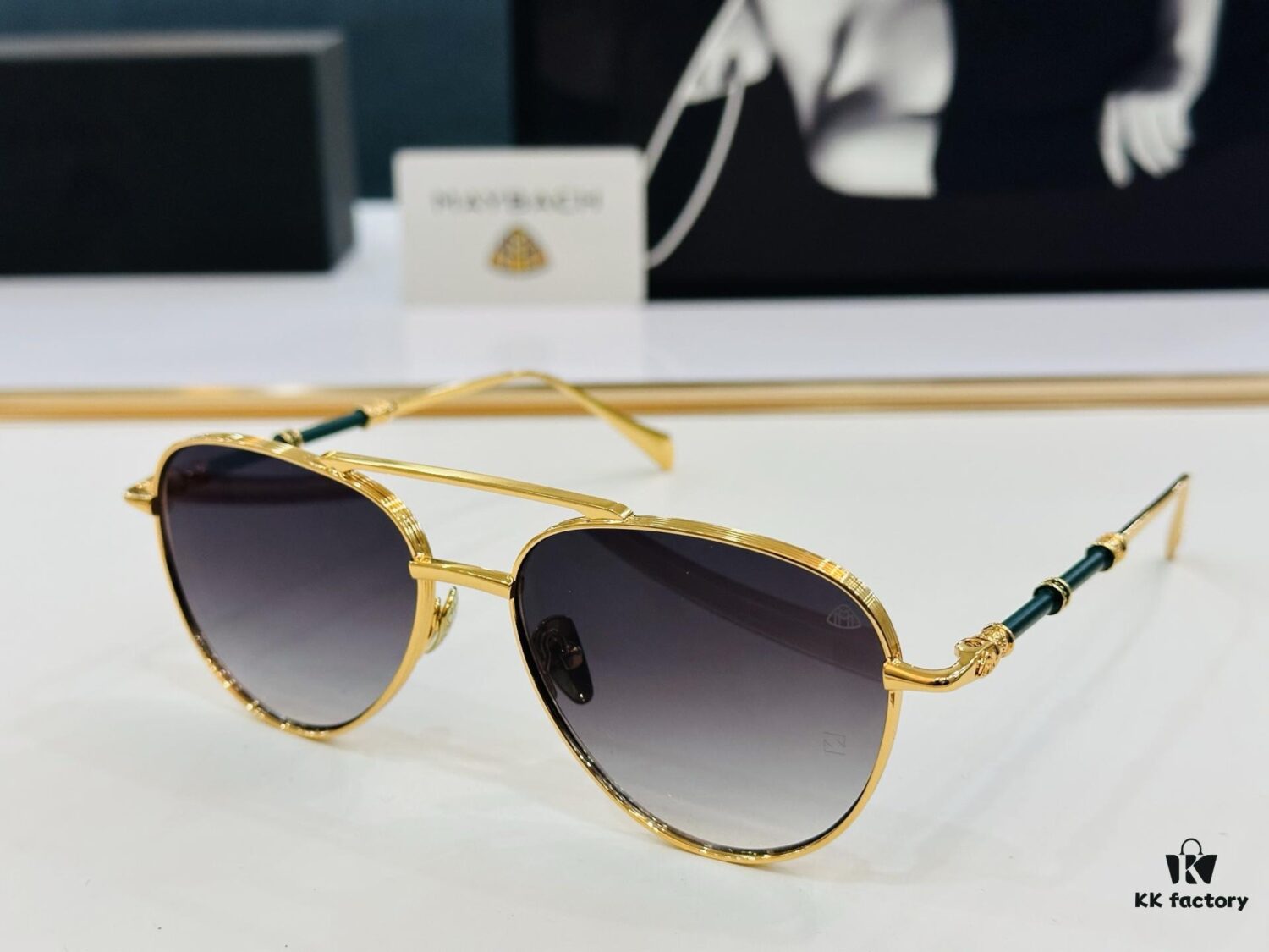 High-Quality MAYBAC*H Z138 Sunglasses, Exquisite Craftsmanship, Premium Feel, Size 57-16-145, XL Frame