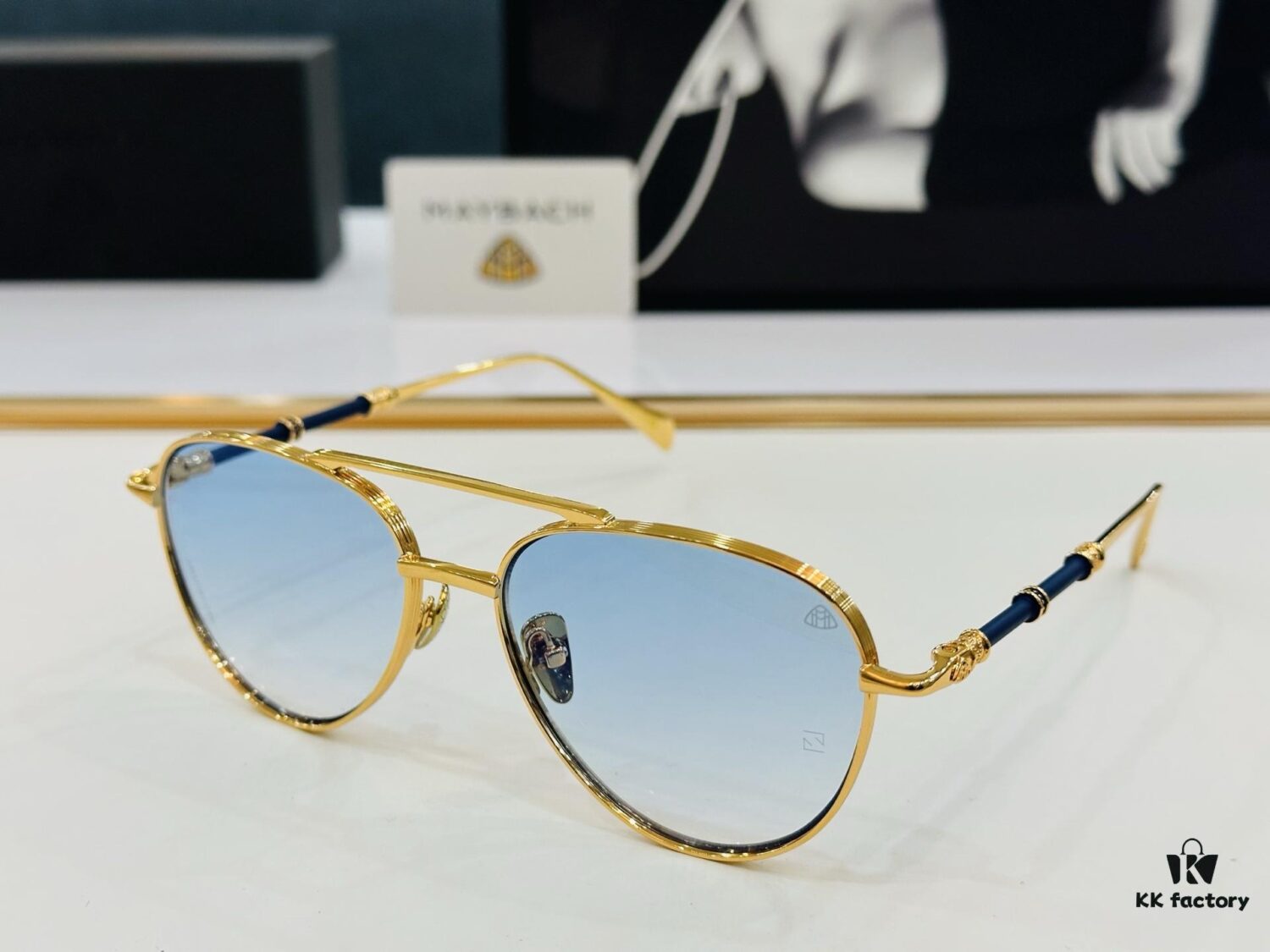 High-Quality MAYBAC*H Z138 Sunglasses, Exquisite Craftsmanship, Premium Feel, Size 57-16-145, XL Frame