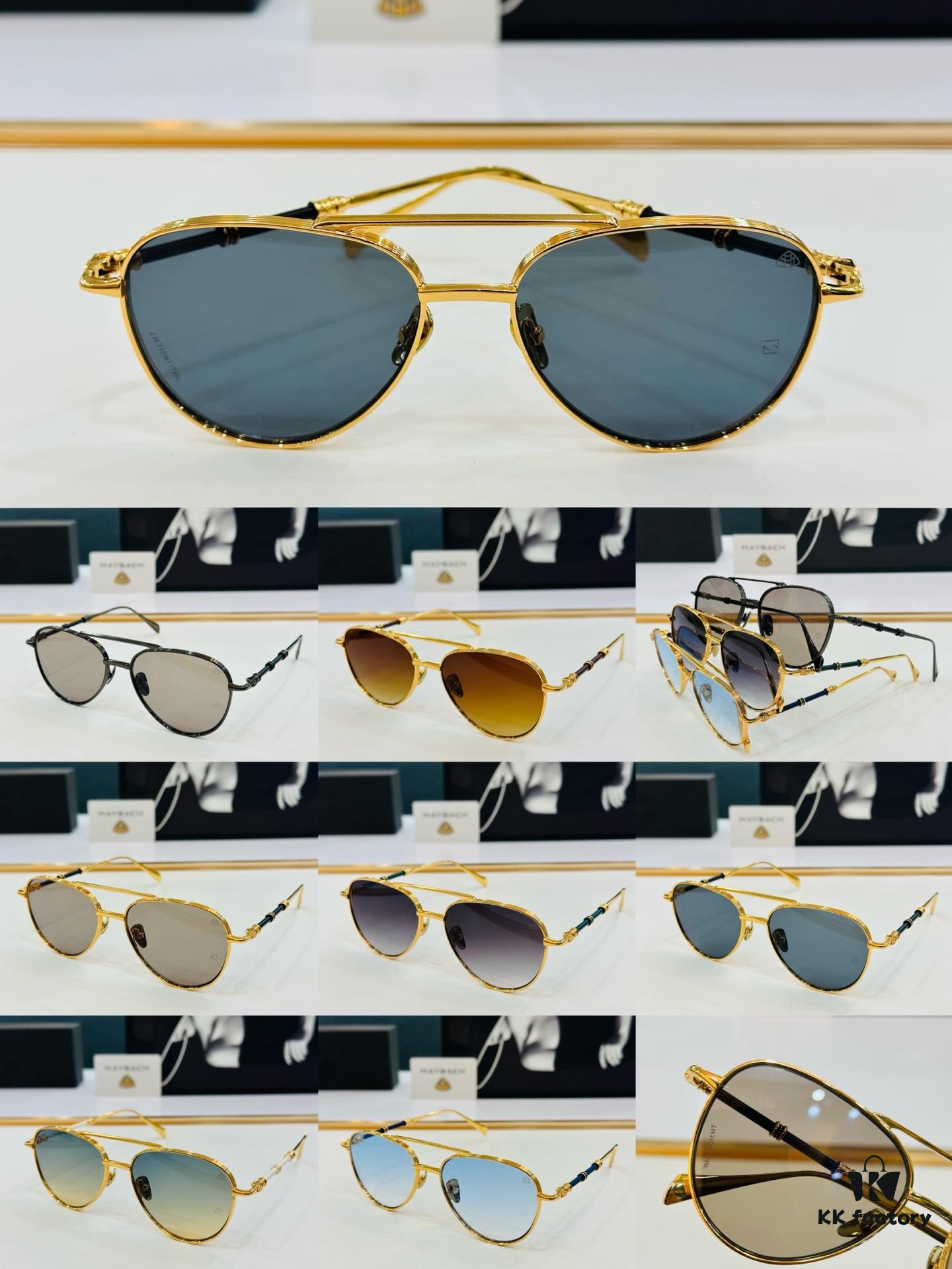 High-Quality MAYBAC*H Z138 Sunglasses, Exquisite Craftsmanship, Premium Feel, Size 57-16-145, XL Frame