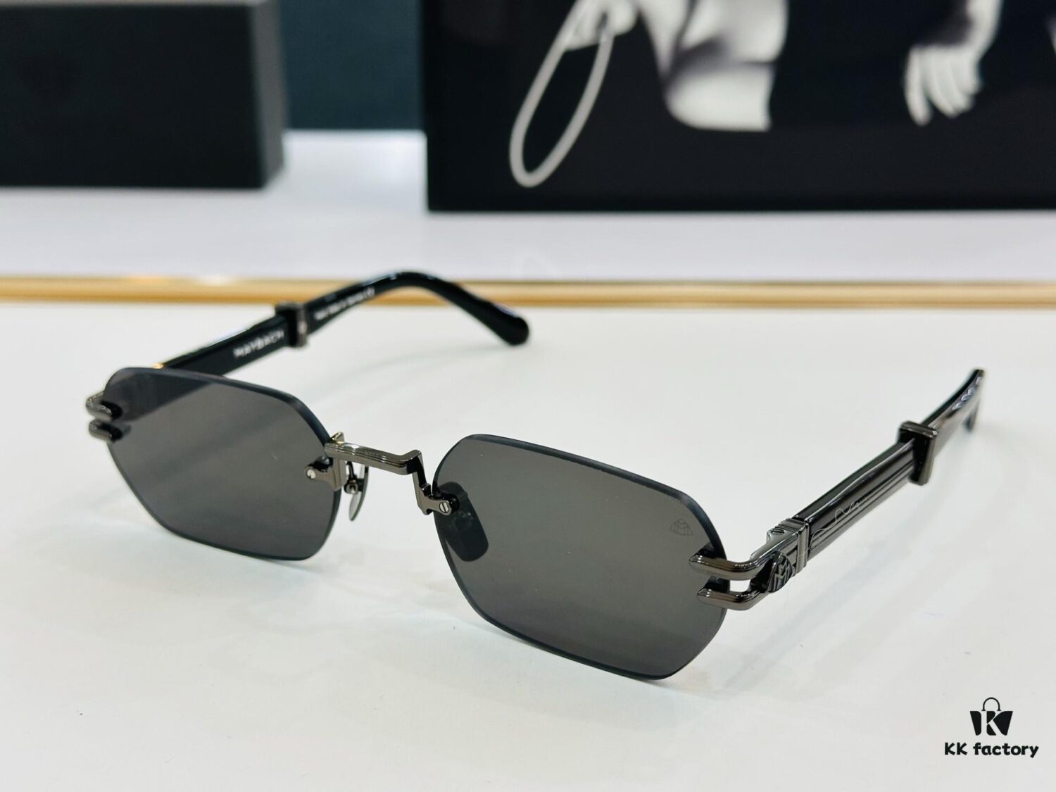 High-Quality MAYBACH Z22 Sunglasses, Exquisite Craftsmanship, Premium Feel, Size: 57□21-145