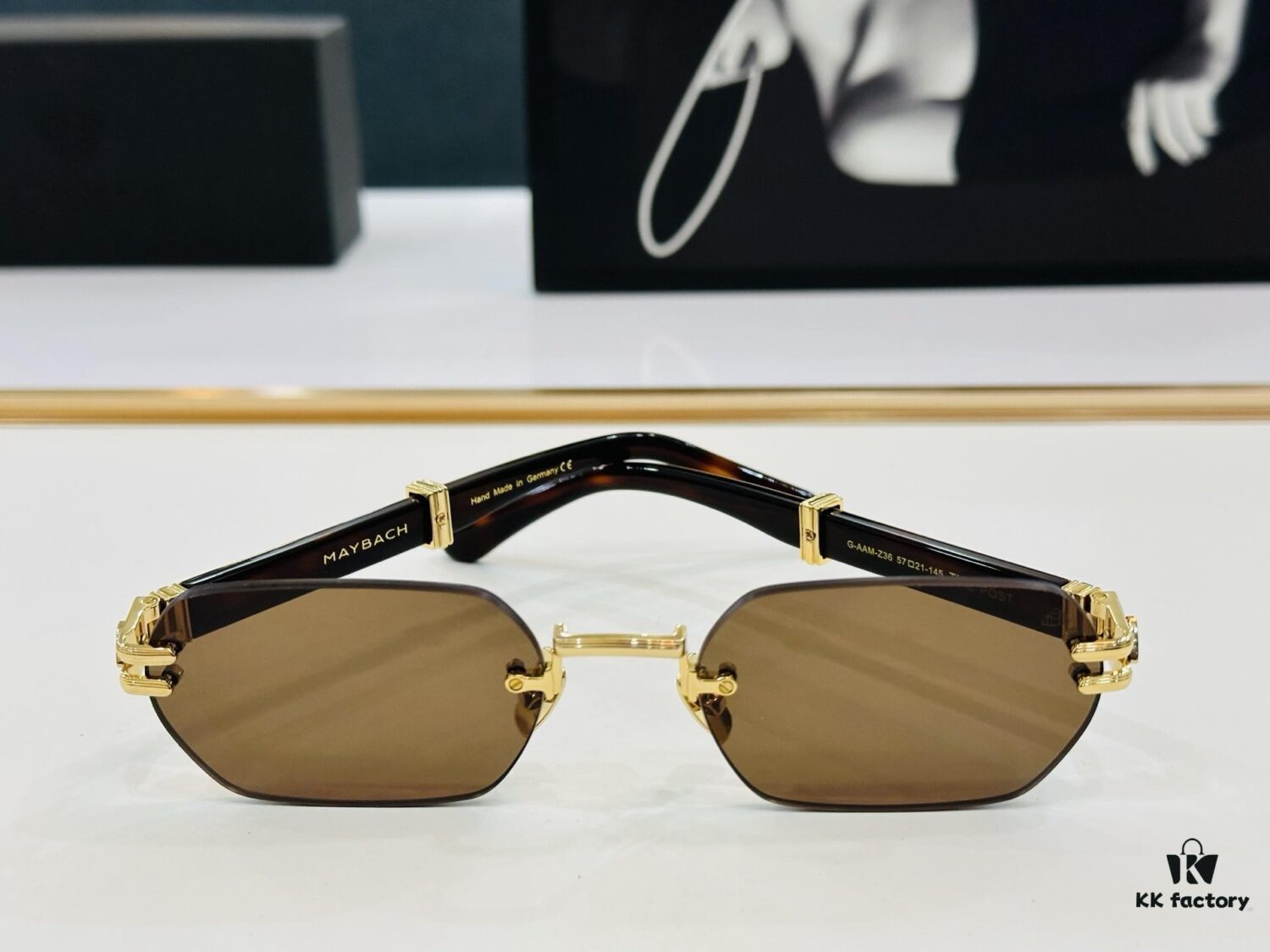 High-Quality MAYBACH Z22 Sunglasses, Exquisite Craftsmanship, Premium Feel, Size: 57□21-145