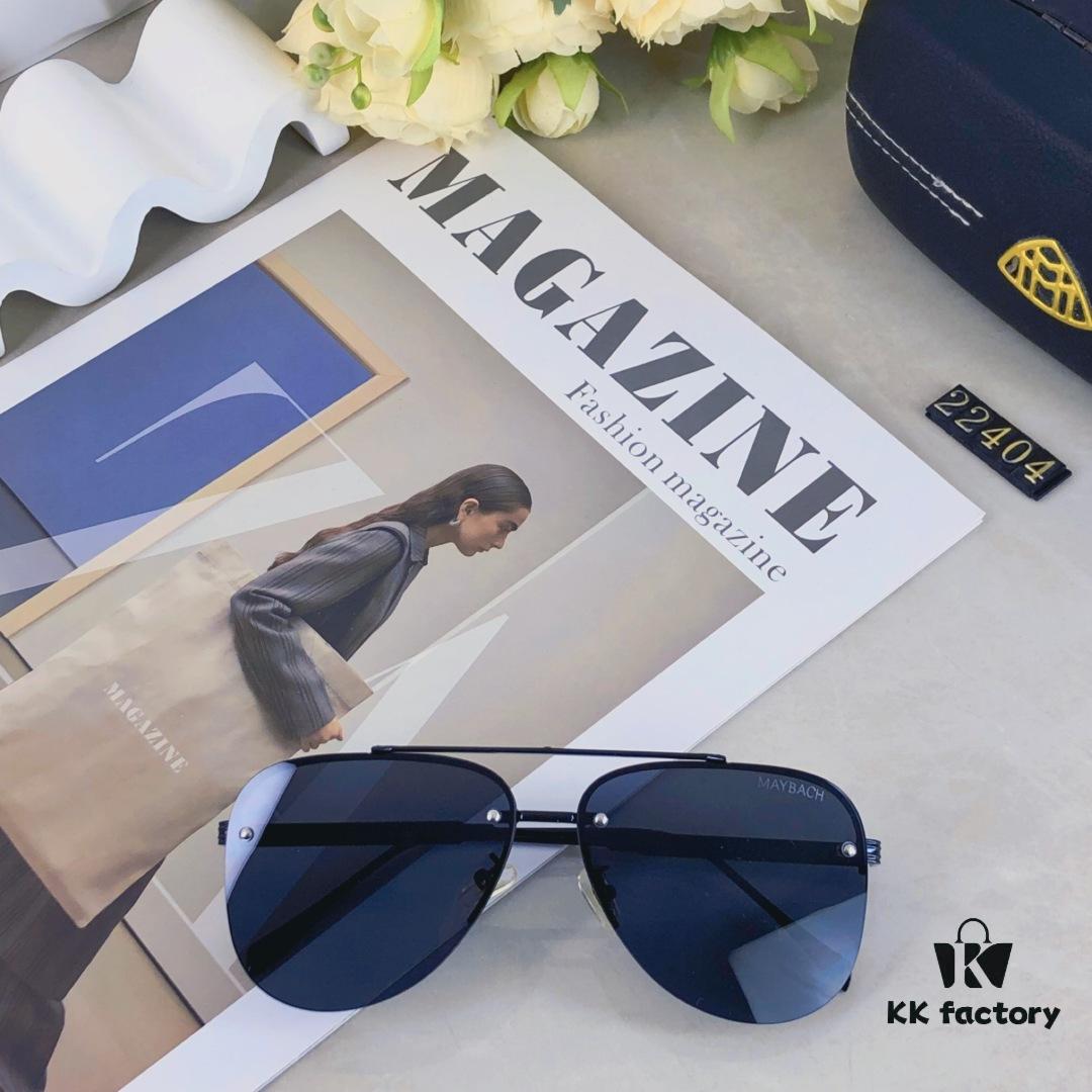 Maybach 2025 Summer New Men's Sunglasses, Fashionable Double-Bridge Aviator Sunglasses for Driving and Cycling, UV Protection