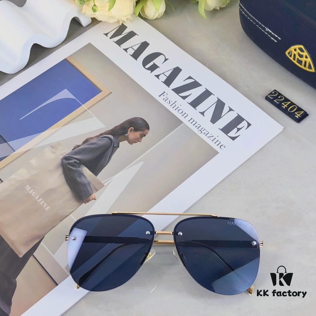 Maybach 2025 Summer New Men's Sunglasses, Fashionable Double-Bridge Aviator Sunglasses for Driving and Cycling, UV Protection