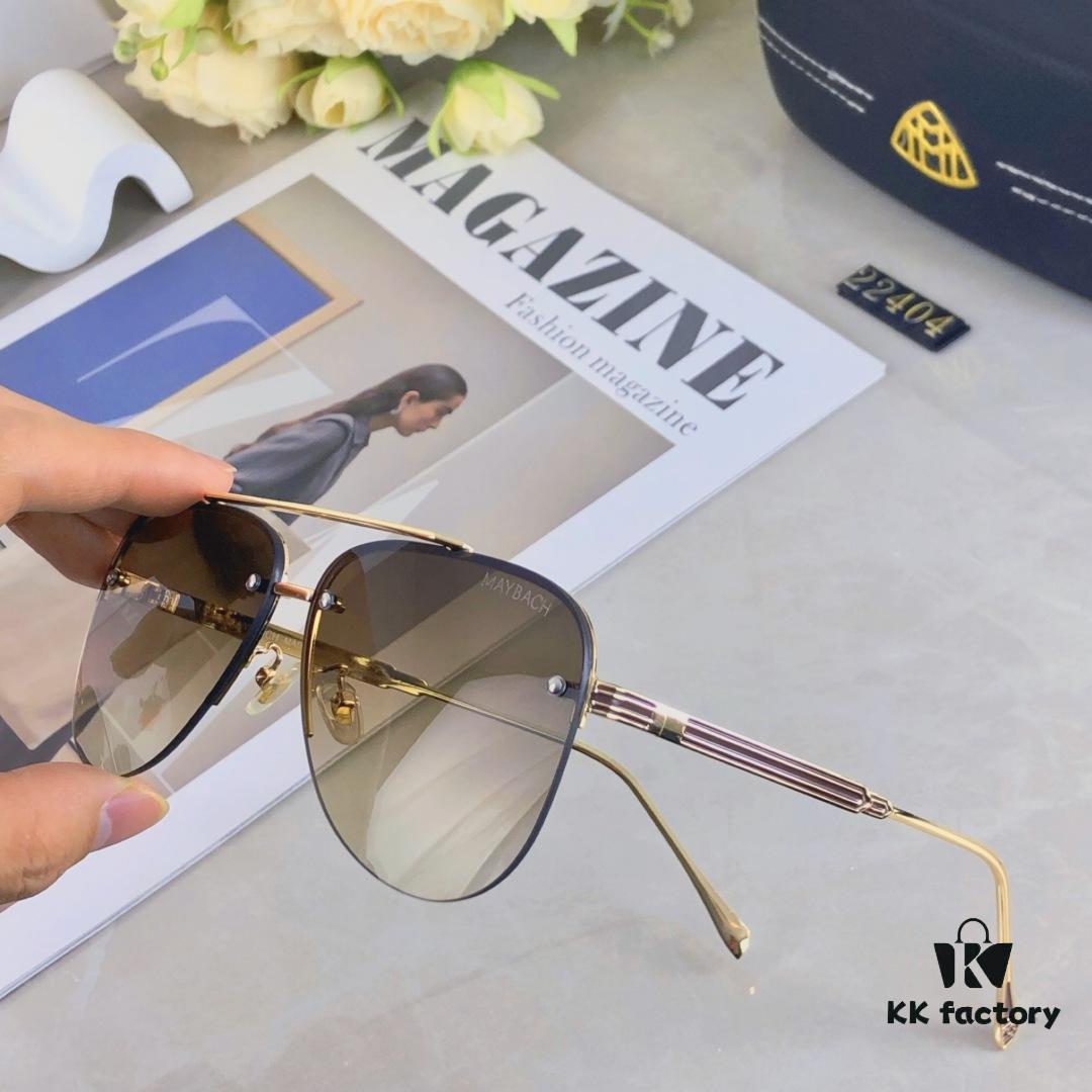 Maybach 2025 Summer New Men's Sunglasses, Fashionable Double-Bridge Aviator Sunglasses for Driving and Cycling, UV Protection