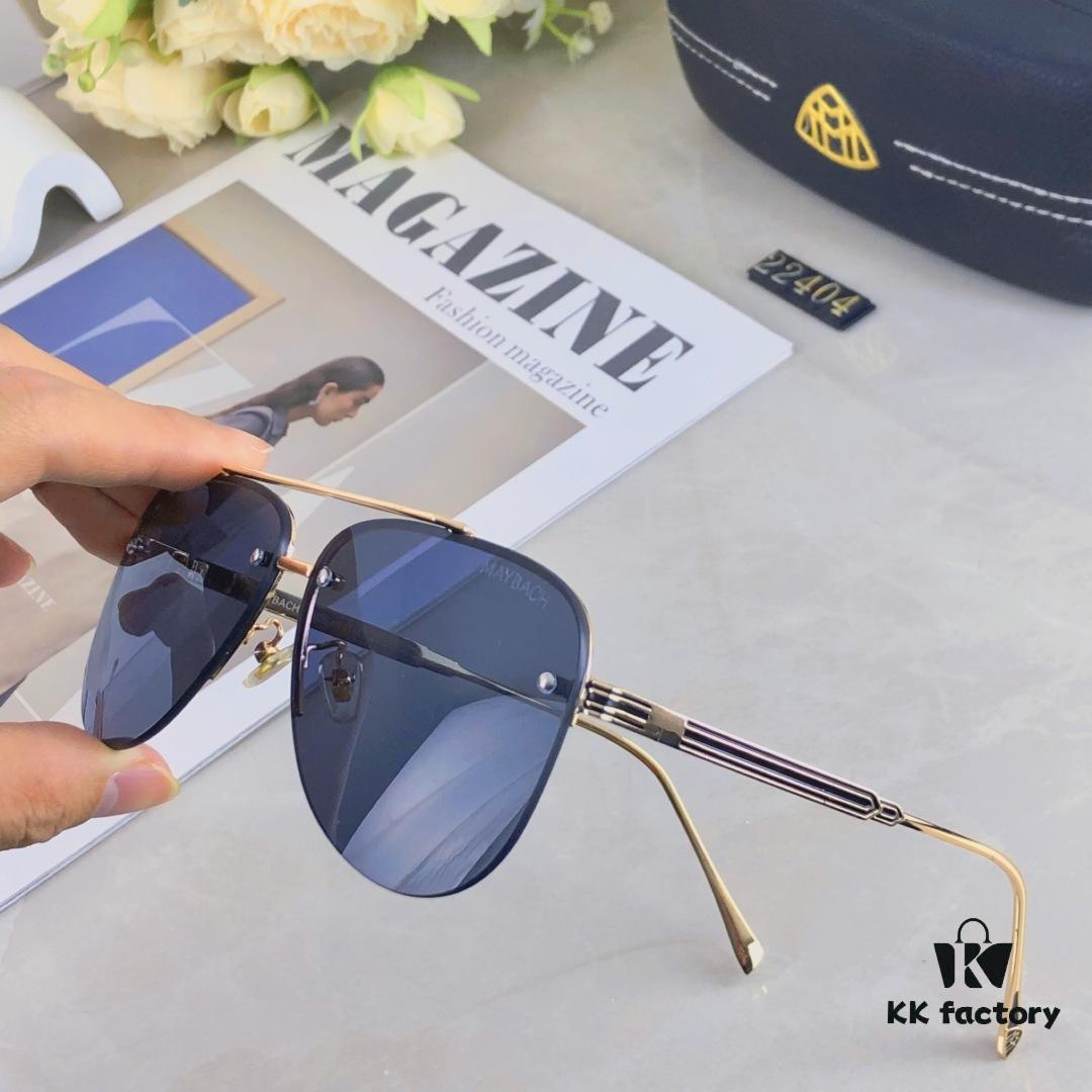 Maybach 2025 Summer New Men's Sunglasses, Fashionable Double-Bridge Aviator Sunglasses for Driving and Cycling, UV Protection