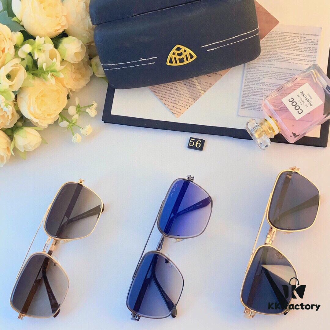 Maybac New Fashionable Square Sunglasses for Men, Premium Double-Bridge Sun Glasses Inspired by European and American Style