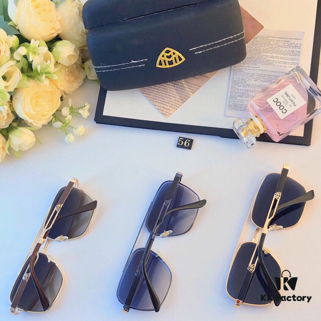 Maybac New Fashionable Square Sunglasses for Men, Premium Double-Bridge Sun Glasses Inspired by European and American Style