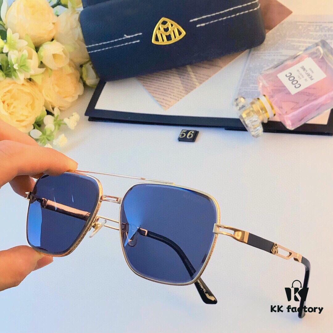 Maybac New Fashionable Square Sunglasses for Men, Premium Double-Bridge Sun Glasses Inspired by European and American Style