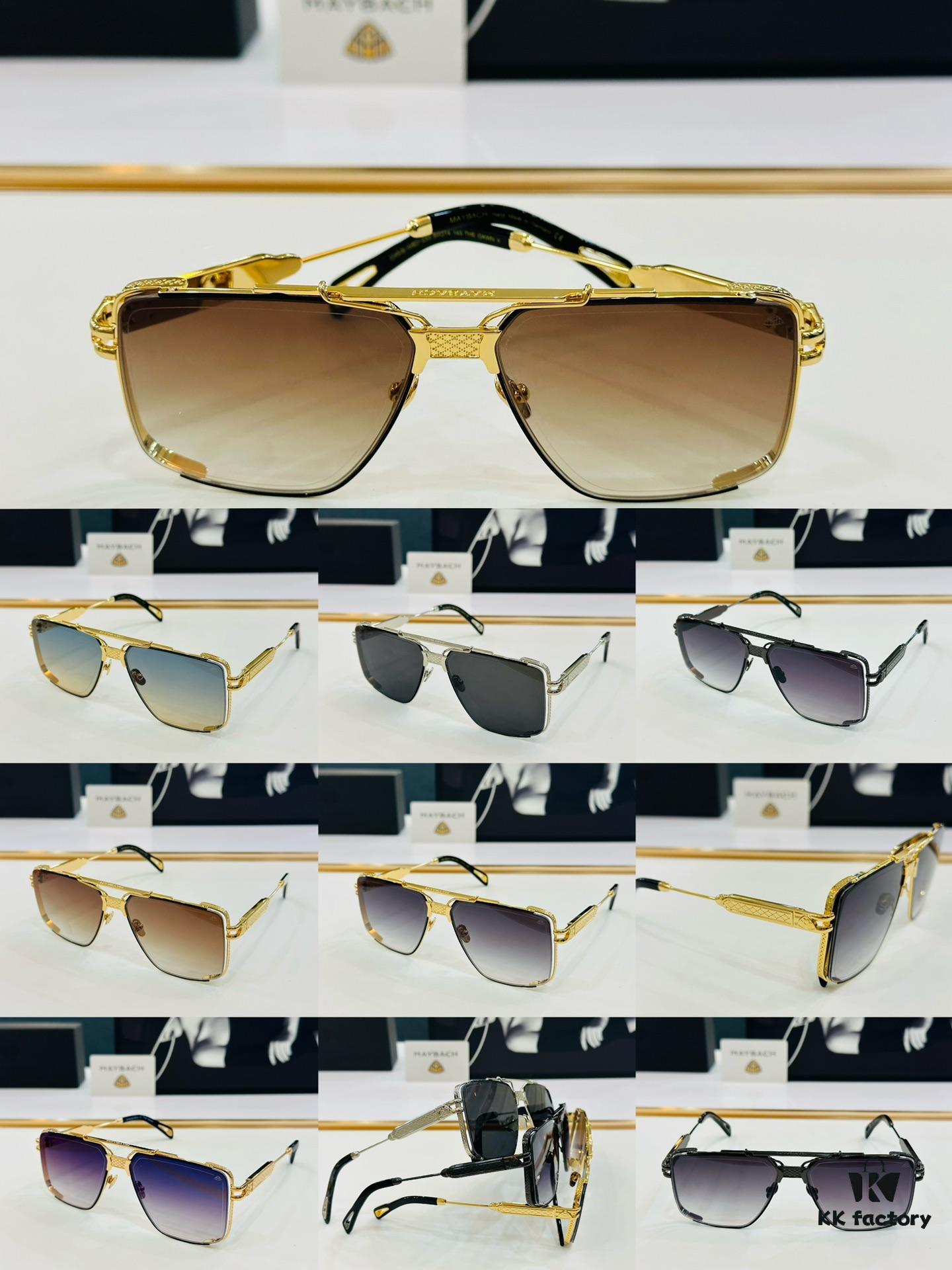 High-Quality MAYBACH Z58 Sunglasses, Exquisite Craftsmanship, Premium Feel, Size 60-14-143