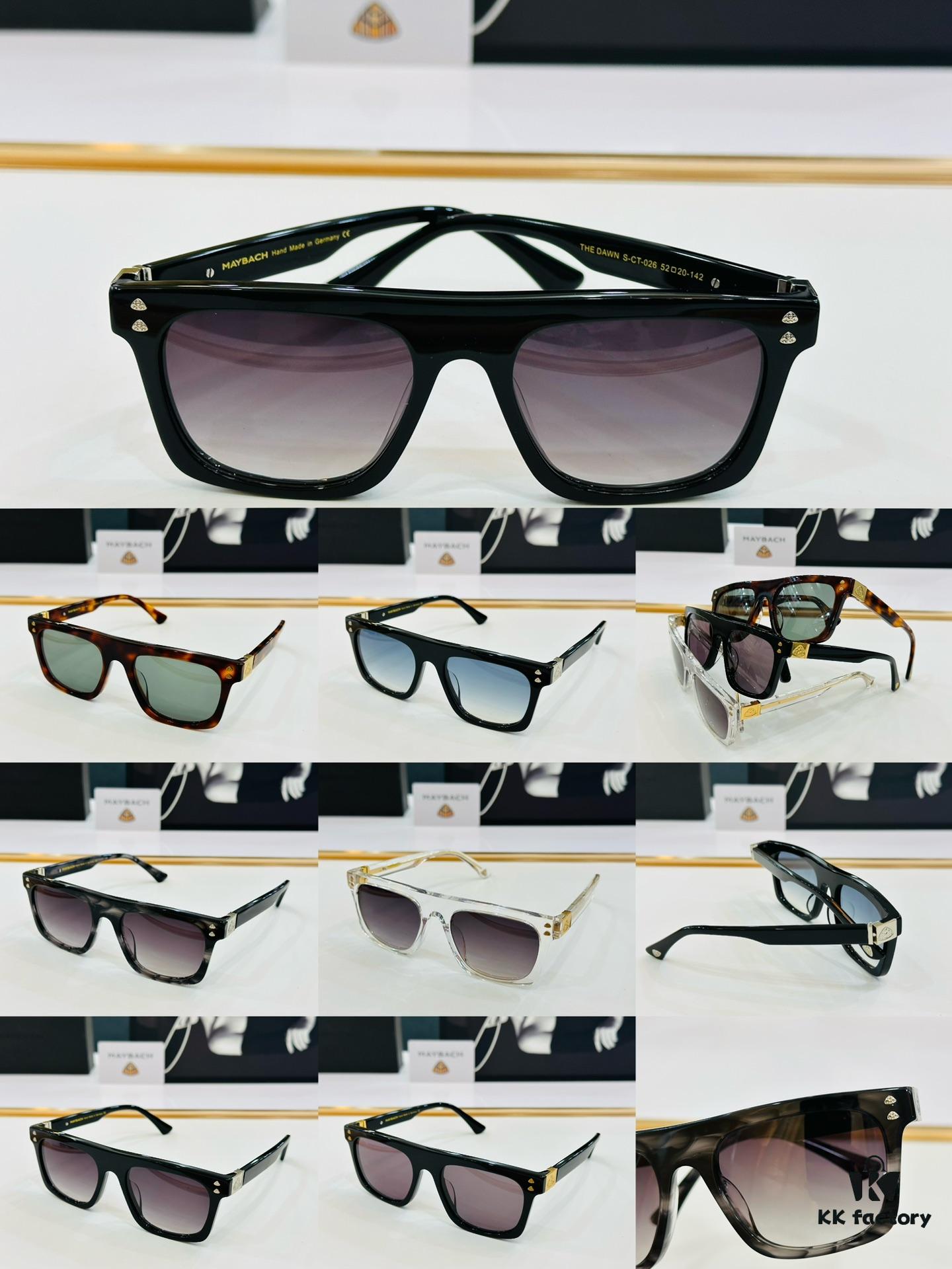 High-Quality MAYBACH Z30 Eyeglasses Sunglasses Frame, Exquisite Craftsmanship, Premium Plate Material, Size: 52-20-142, Rich Y Texture