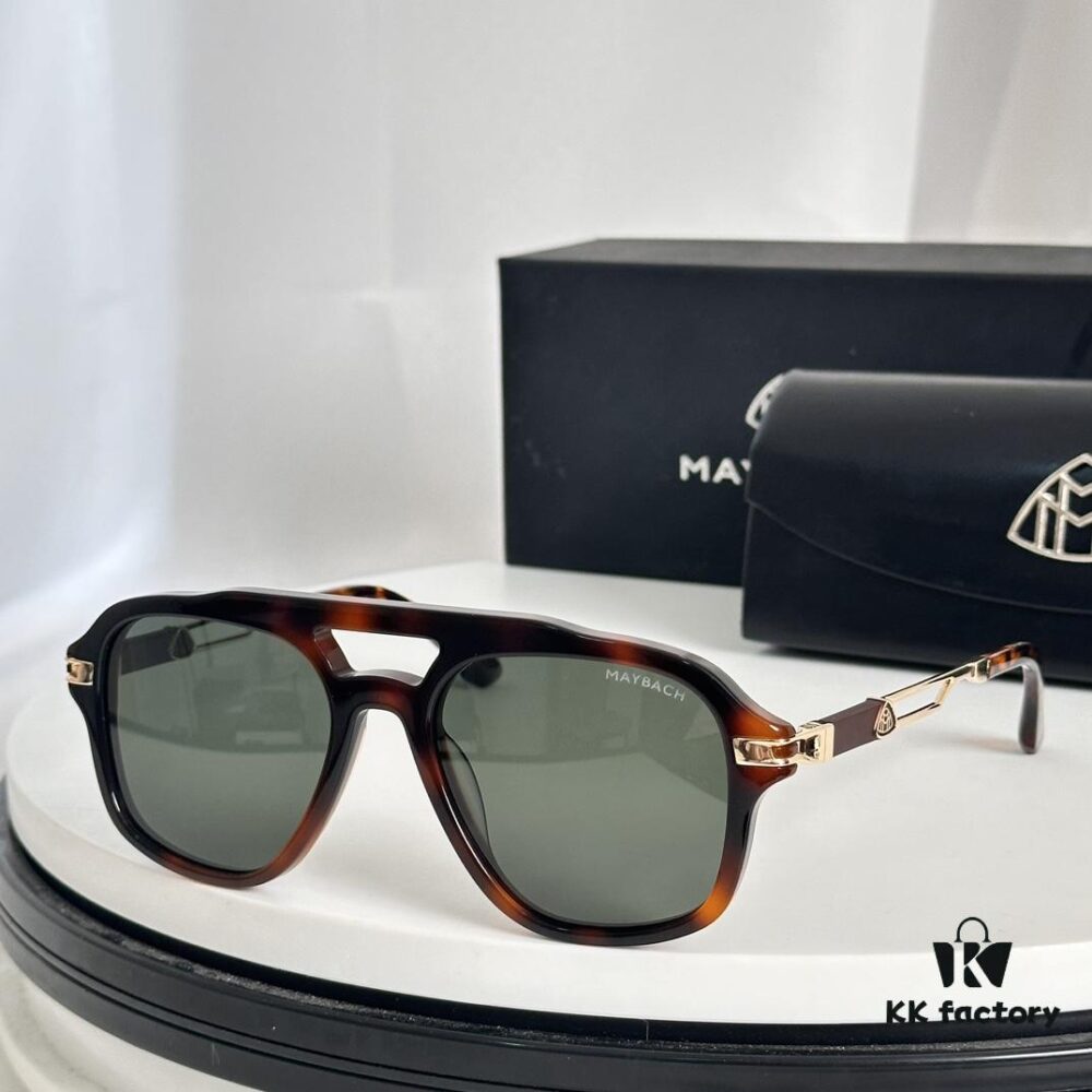 MAYBACH MB1395 Exquisitely Crafted Wood Frame Sunglasses, Size: 54-19-145, Premium M-Texture Eyewear