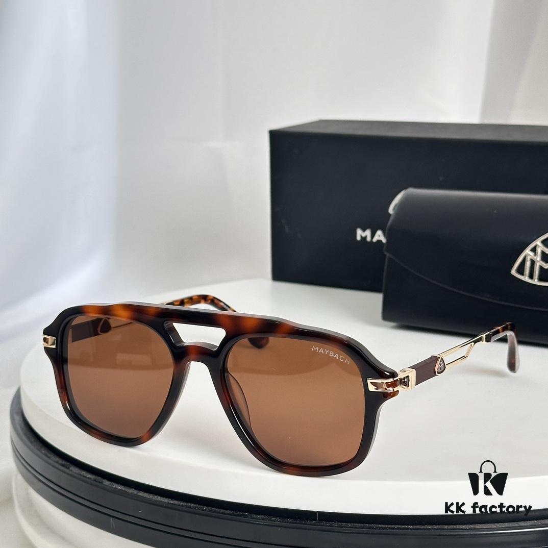 MAYBACH MB1395 Exquisitely Crafted Wood Frame Sunglasses, Size: 54-19-145, Premium M-Texture Eyewear