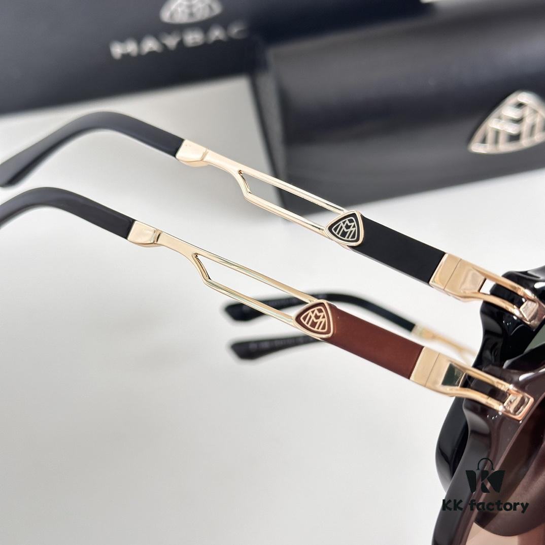 MAYBACH MB1395 Exquisitely Crafted Wood Frame Sunglasses, Size: 54-19-145, Premium M-Texture Eyewear