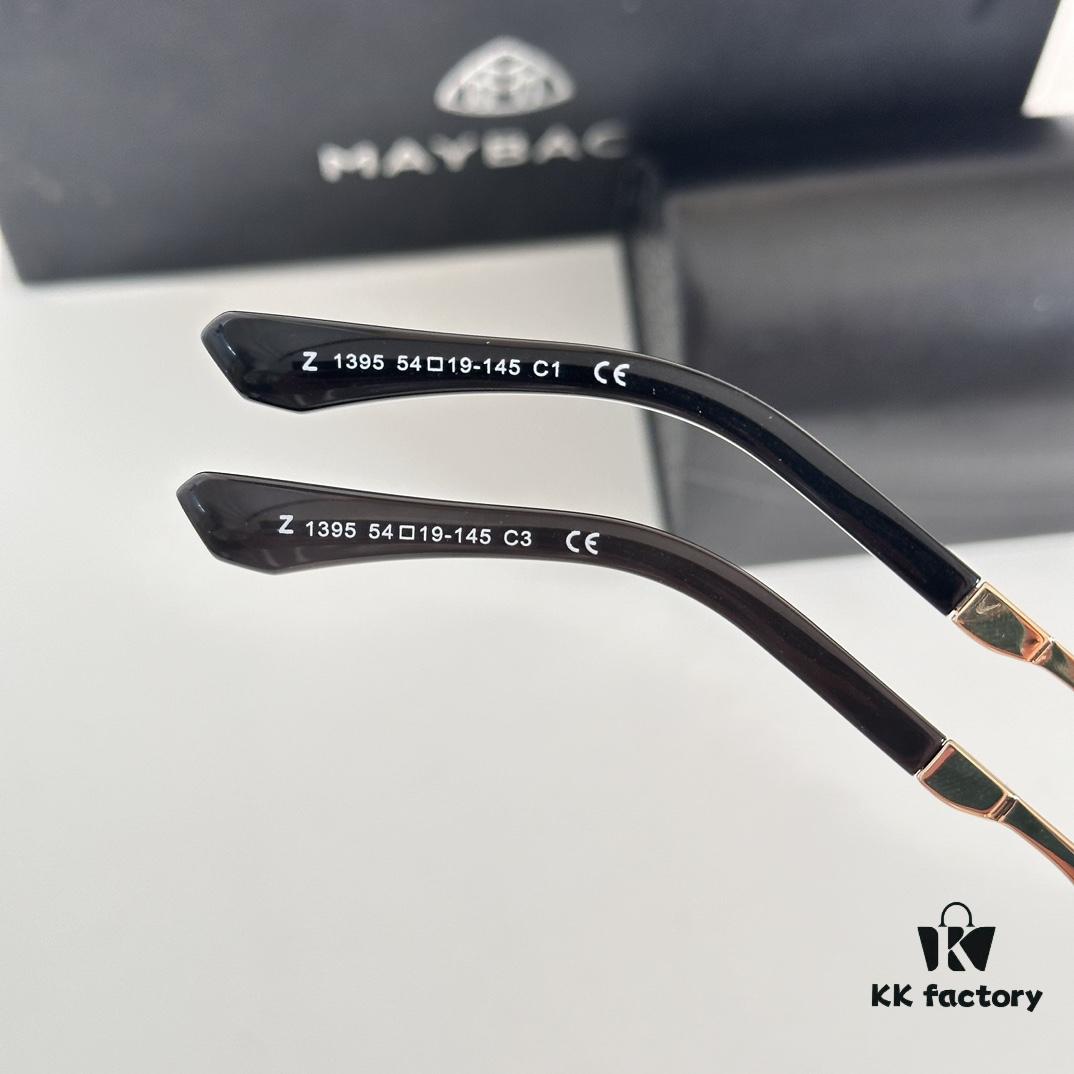 MAYBACH MB1395 Exquisitely Crafted Wood Frame Sunglasses, Size: 54-19-145, Premium M-Texture Eyewear