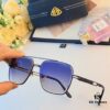 Maybac* European and American Style Cut-edge Square-frame Double-bar Sunglasses Unisex Fashion Versatile Shades Metal Glasses Cross-border Popular Influencer Hit