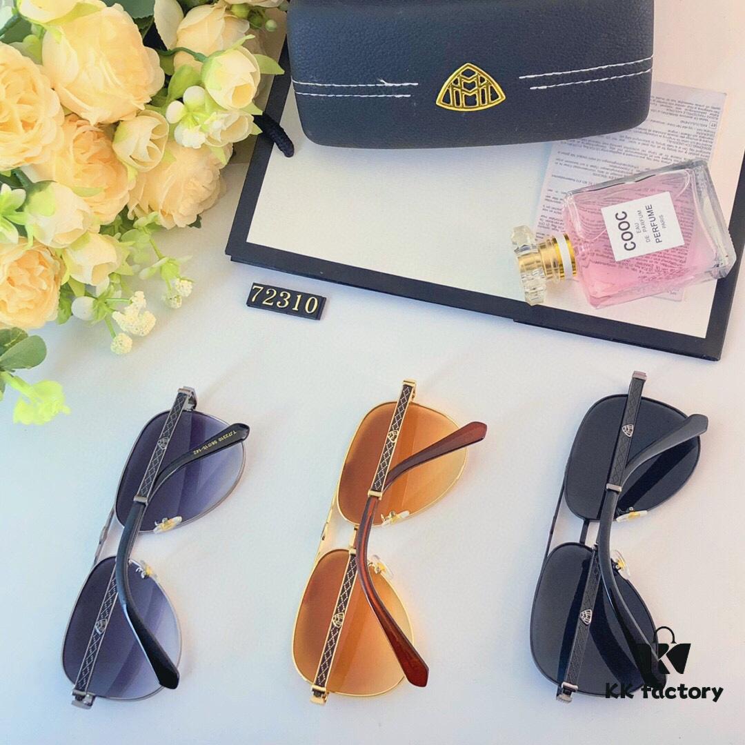 Maybach Sunglasses Luxury Men's Pilot Sunglasses for Large Faces Driving UV Protection Cycling Sun Protection Fashionable and Stylish Eyewear