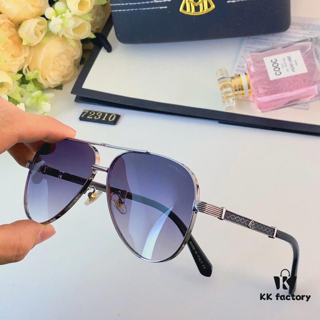 Maybach Sunglasses Luxury Men's Pilot Sunglasses for Large Faces Driving UV Protection Cycling Sun Protection Fashionable and Stylish Eyewear