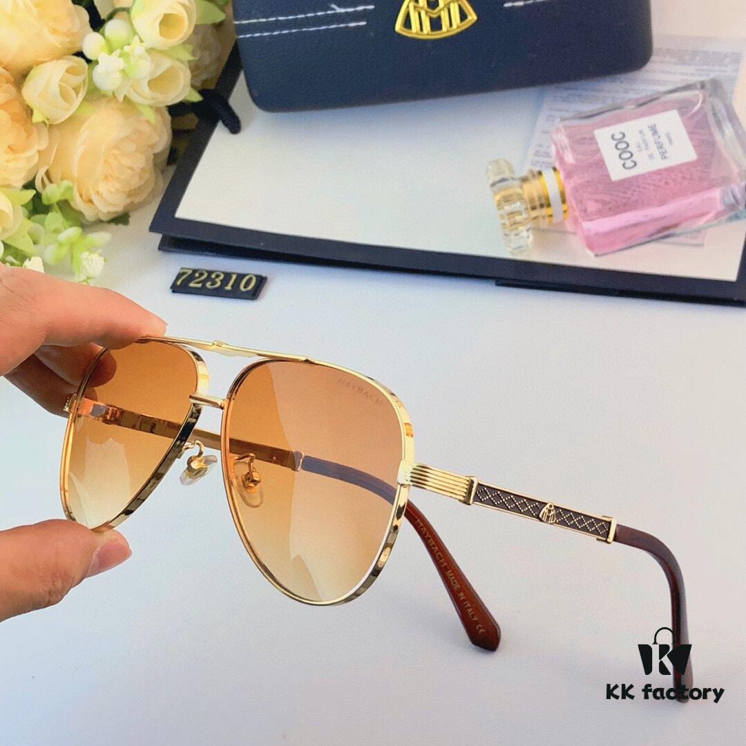 Maybach Sunglasses Luxury Men's Pilot Sunglasses for Large Faces Driving UV Protection Cycling Sun Protection Fashionable and Stylish Eyewear