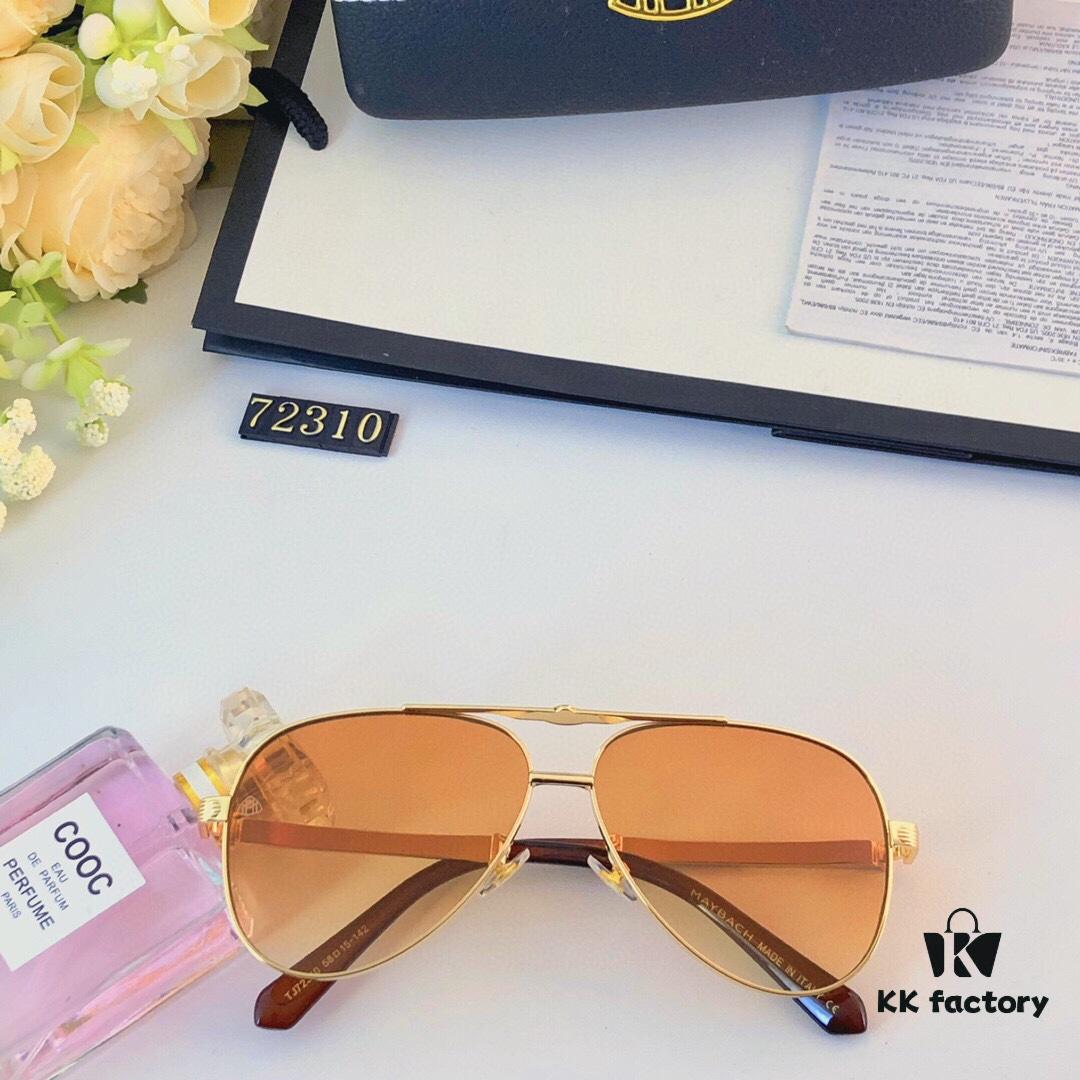 Maybach Sunglasses Luxury Men's Pilot Sunglasses for Large Faces Driving UV Protection Cycling Sun Protection Fashionable and Stylish Eyewear